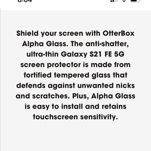 NWT Otter box Samsung Galaxy S21 FE 5G CASE and GLASS Protector - Picture 3 of 7